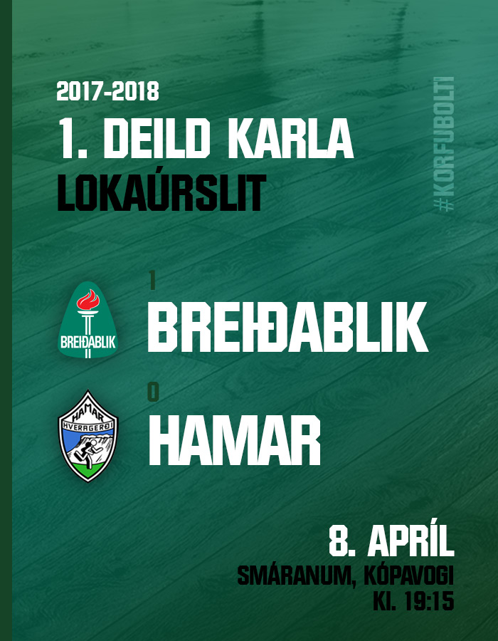 1. deild karla · Breiðablik-Hamar í kvöld - Leikur 2