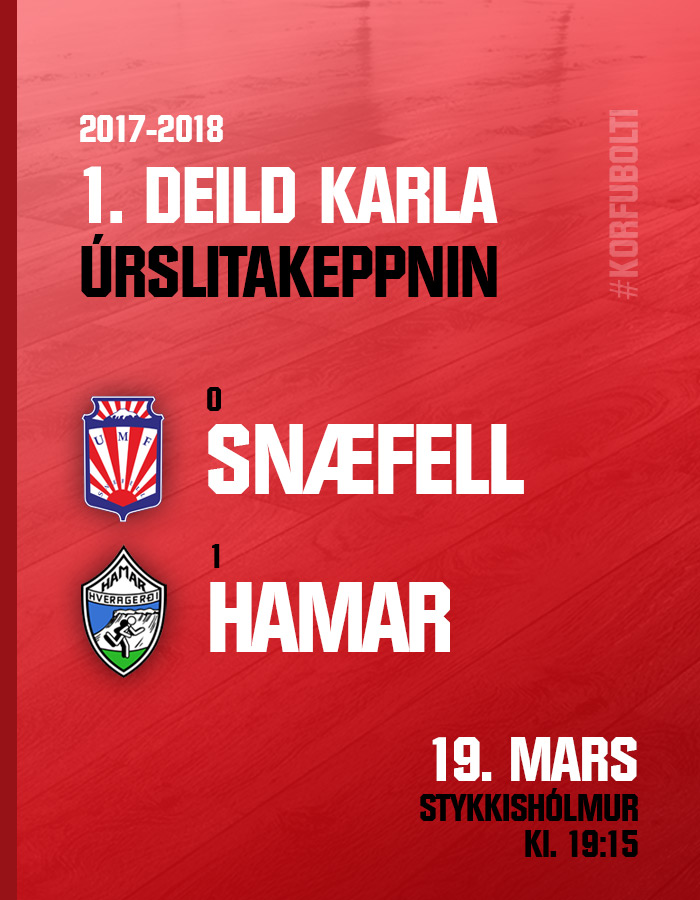 1. deild karla: Snæfell-Hamar í kvöld · Leikur 2