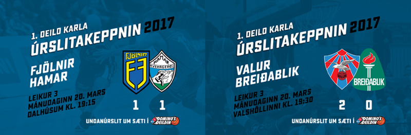 1. deild karla · Undanúrslitin í kvöld