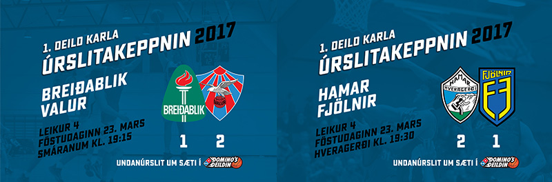 1. deild karla · Leikir kvöldsins í undanúrslitunum