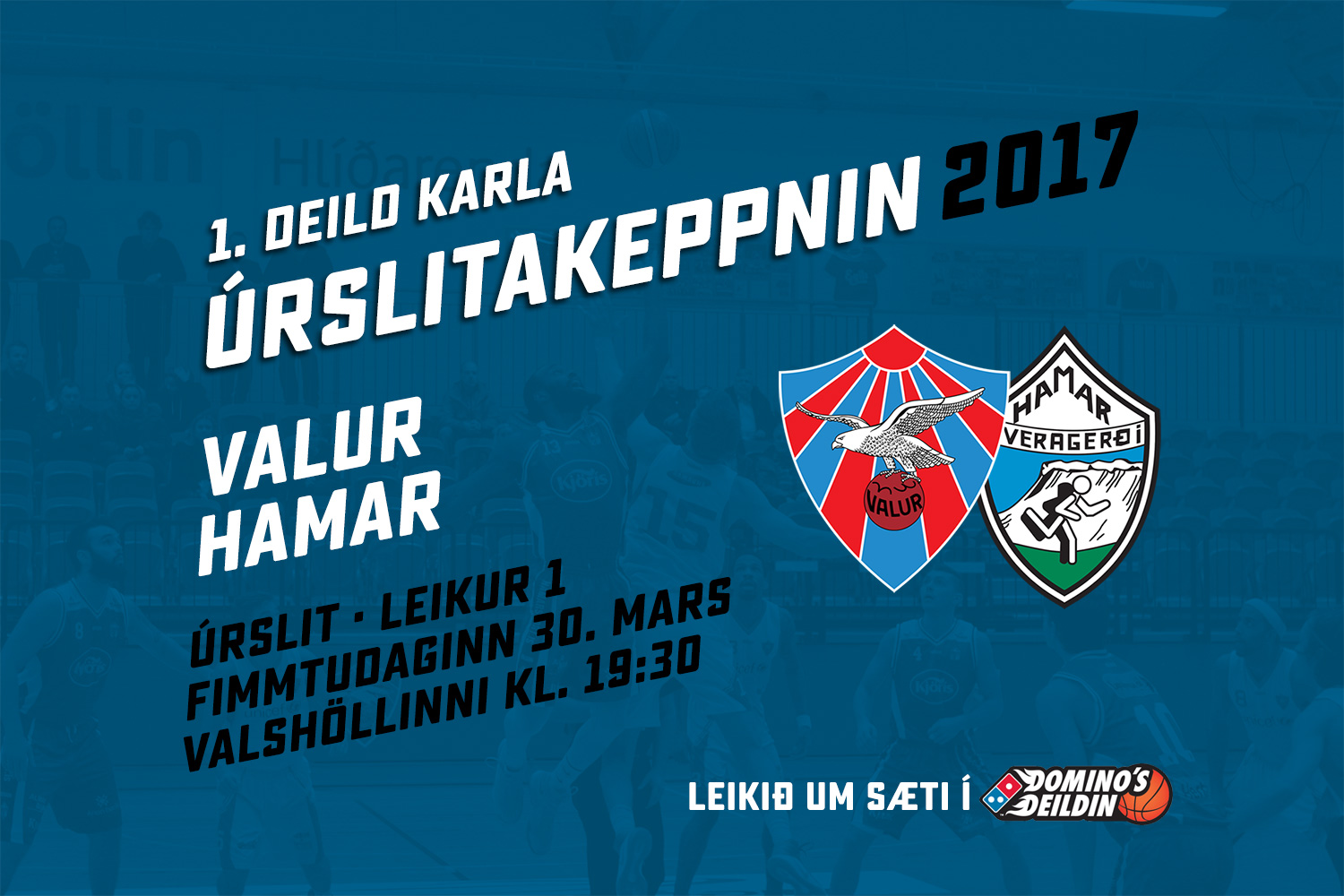 1. deild karla: Úrslit · Valur-Hamar
