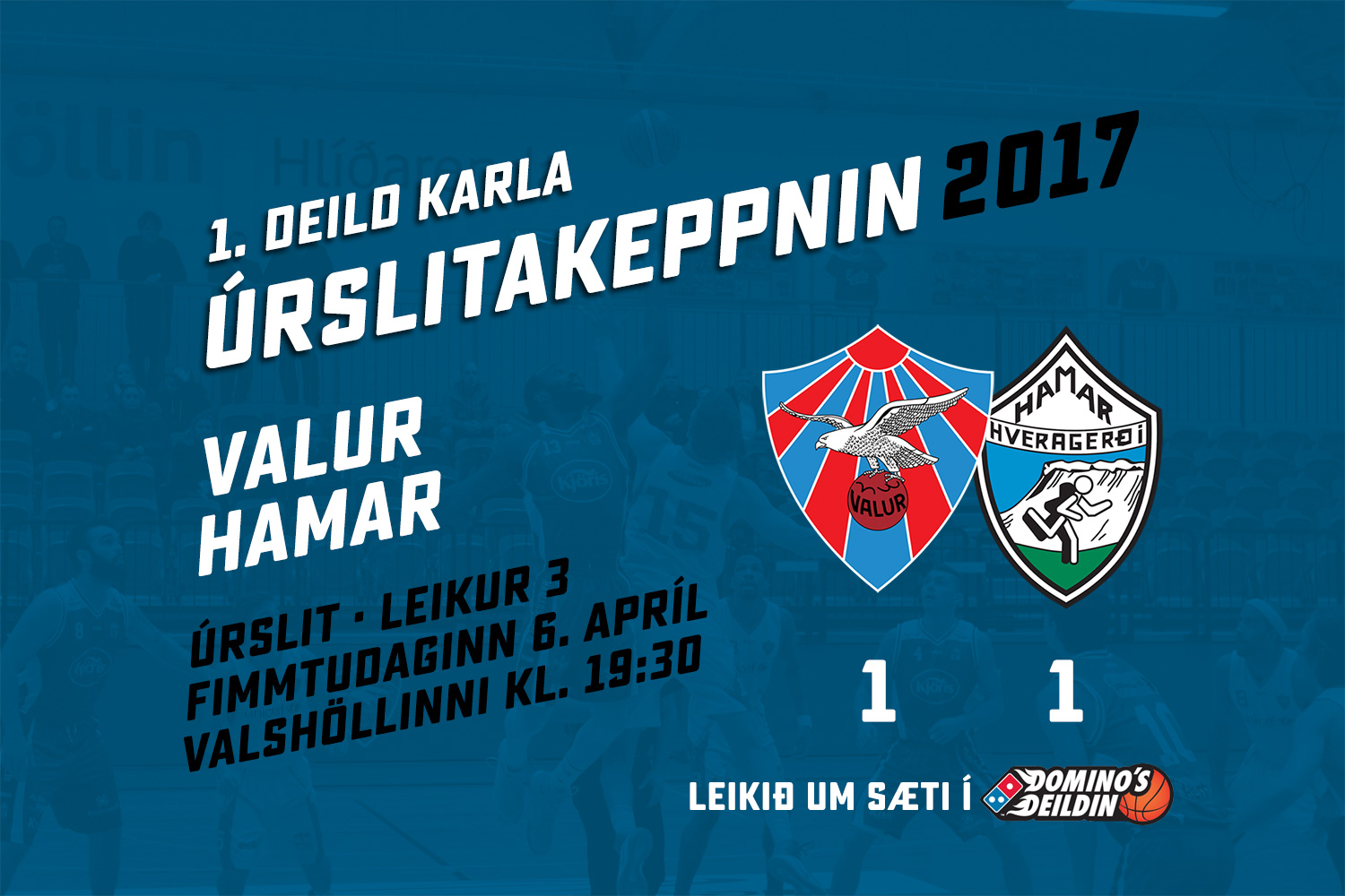Valur-Hamar: Leikur 3 · Úrslitaeinvígi 1. deildar karla í kvöld