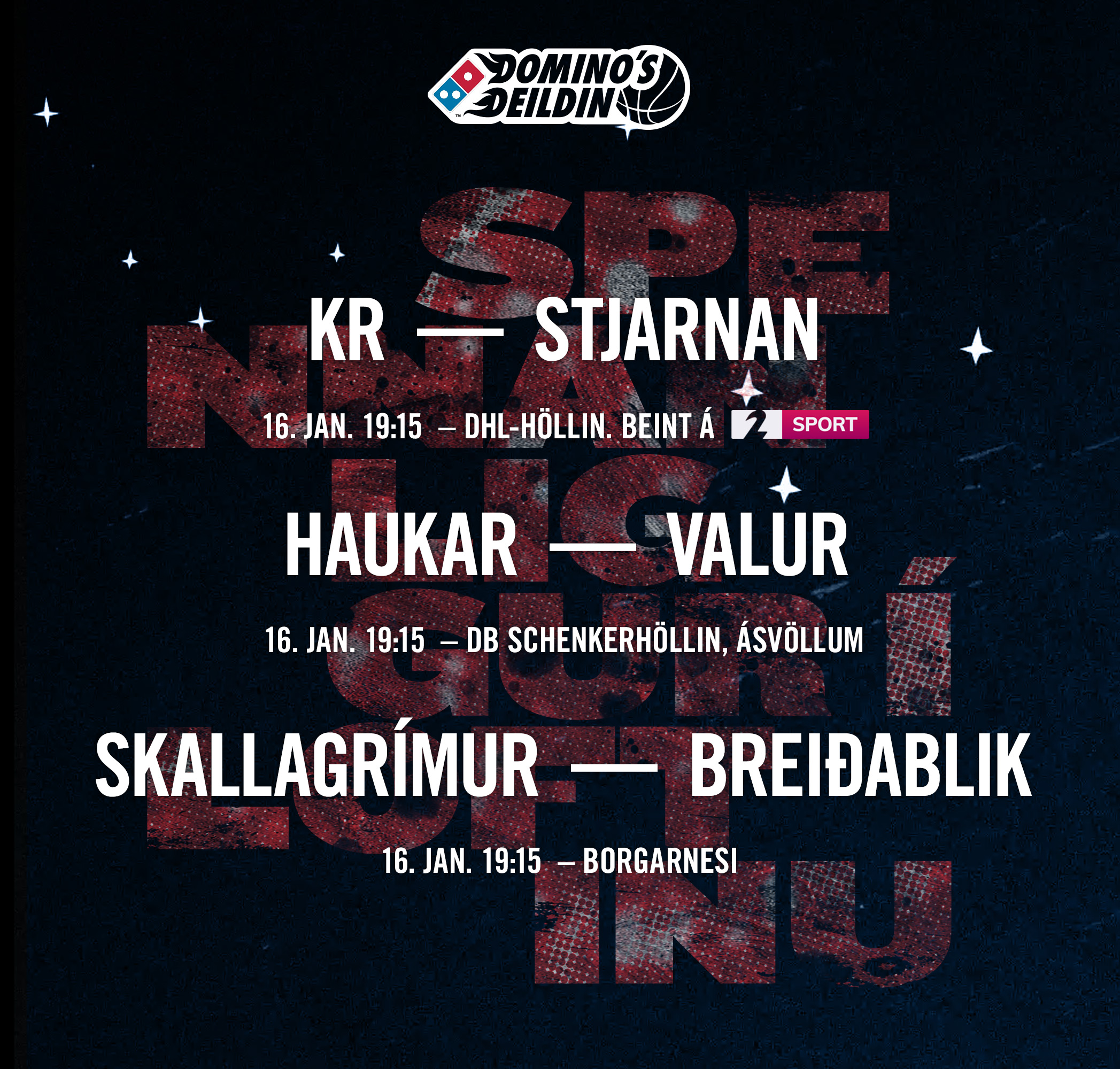 Domino's deild kvenna í kvöld · KR-Stjarnan í beinin á Stöð 2 Sport