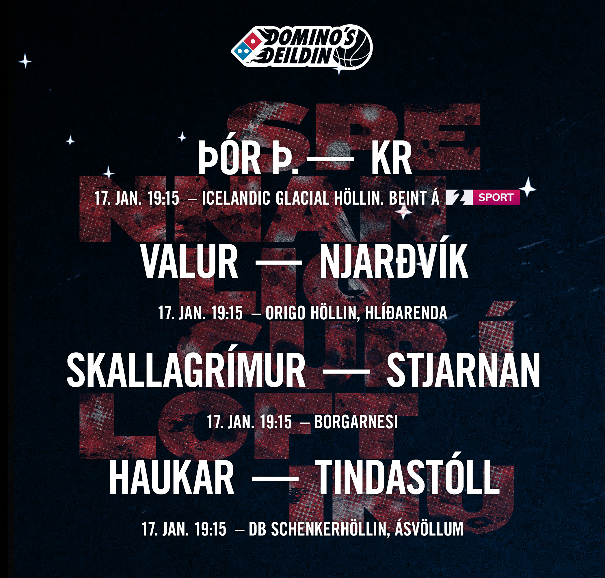 Domino's deild karla · Fjórir leikir í kvöld