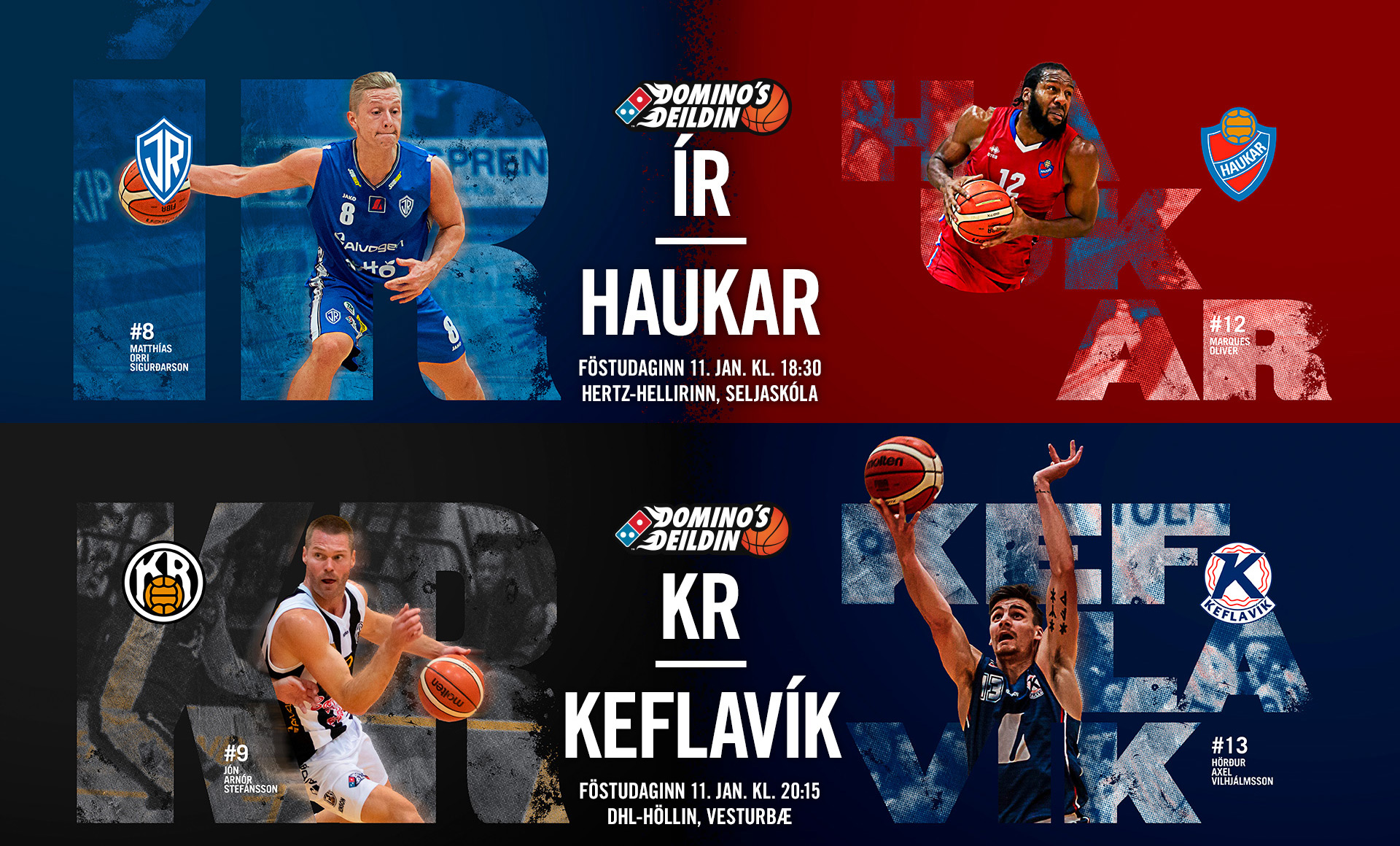 Domino's deild karla í kvöld · 2 leikir sýndir beint á Stöð 2 Sport
