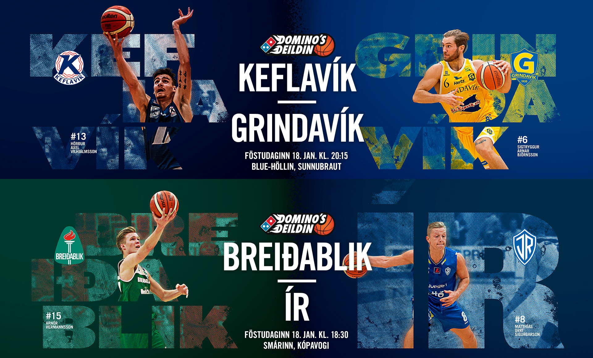 Domino's deild karla · Tveir leikir í beinni í kvöld á Stöð 2 Sport