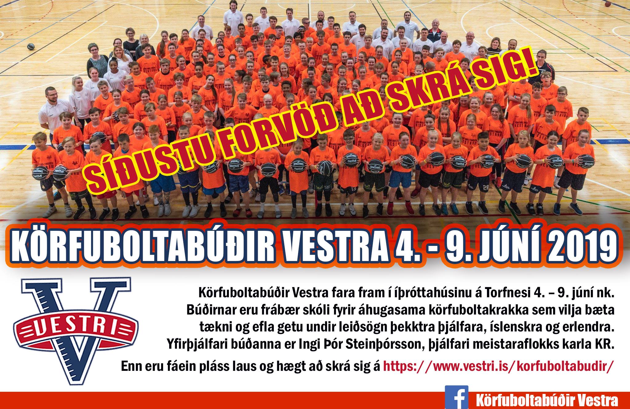 Nokkur sæti laus á Körfuboltabúðir Vestra 2019