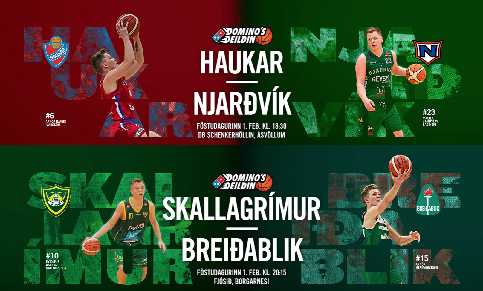 Domino's deild karla · Tveir leikir í beinni í kvöld á Stöð 2 Sport