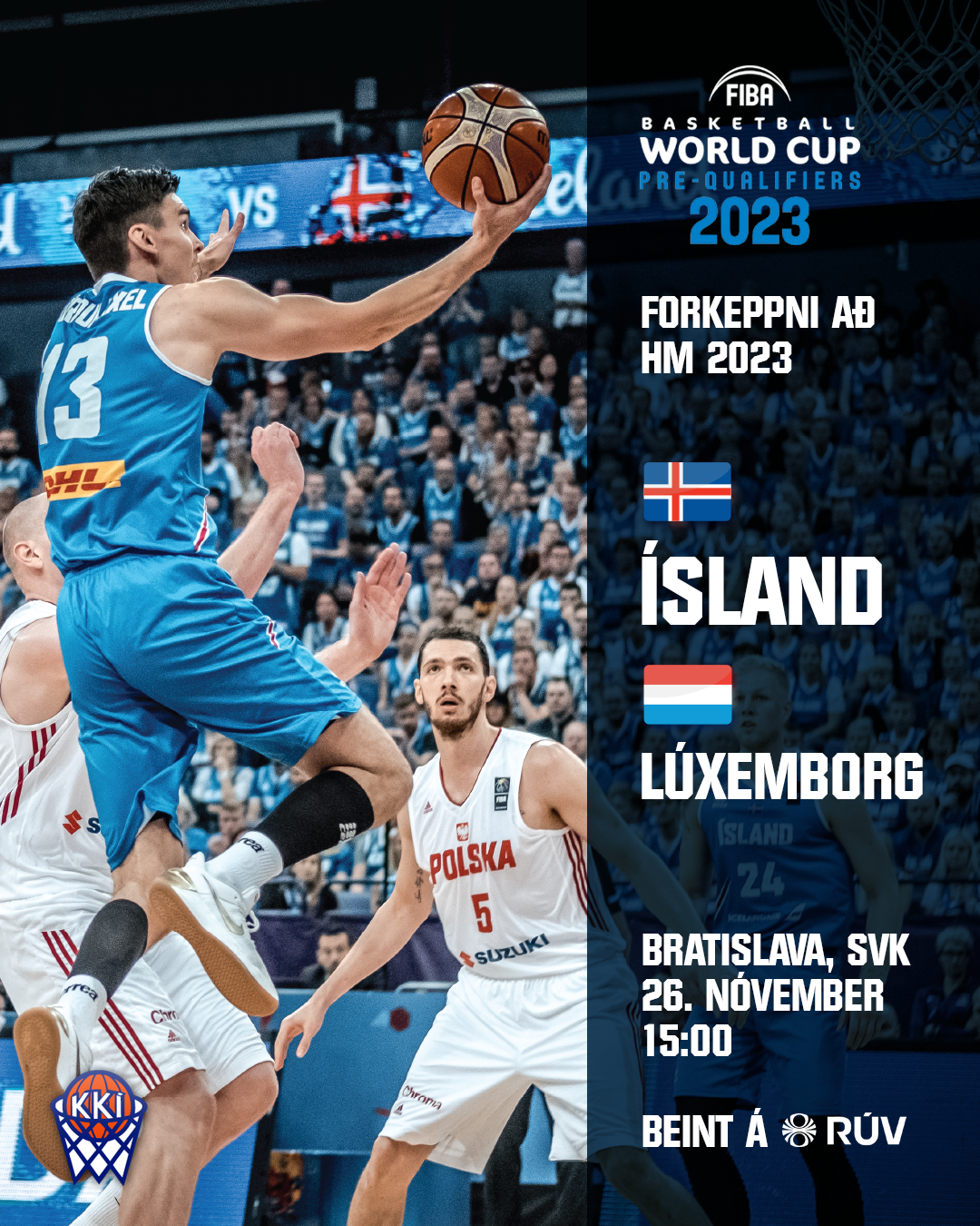 Landslið karla: Leikdagur · ÍSLAND-LÚXEMBORG beint á RÚV kl. 15:00 í dag