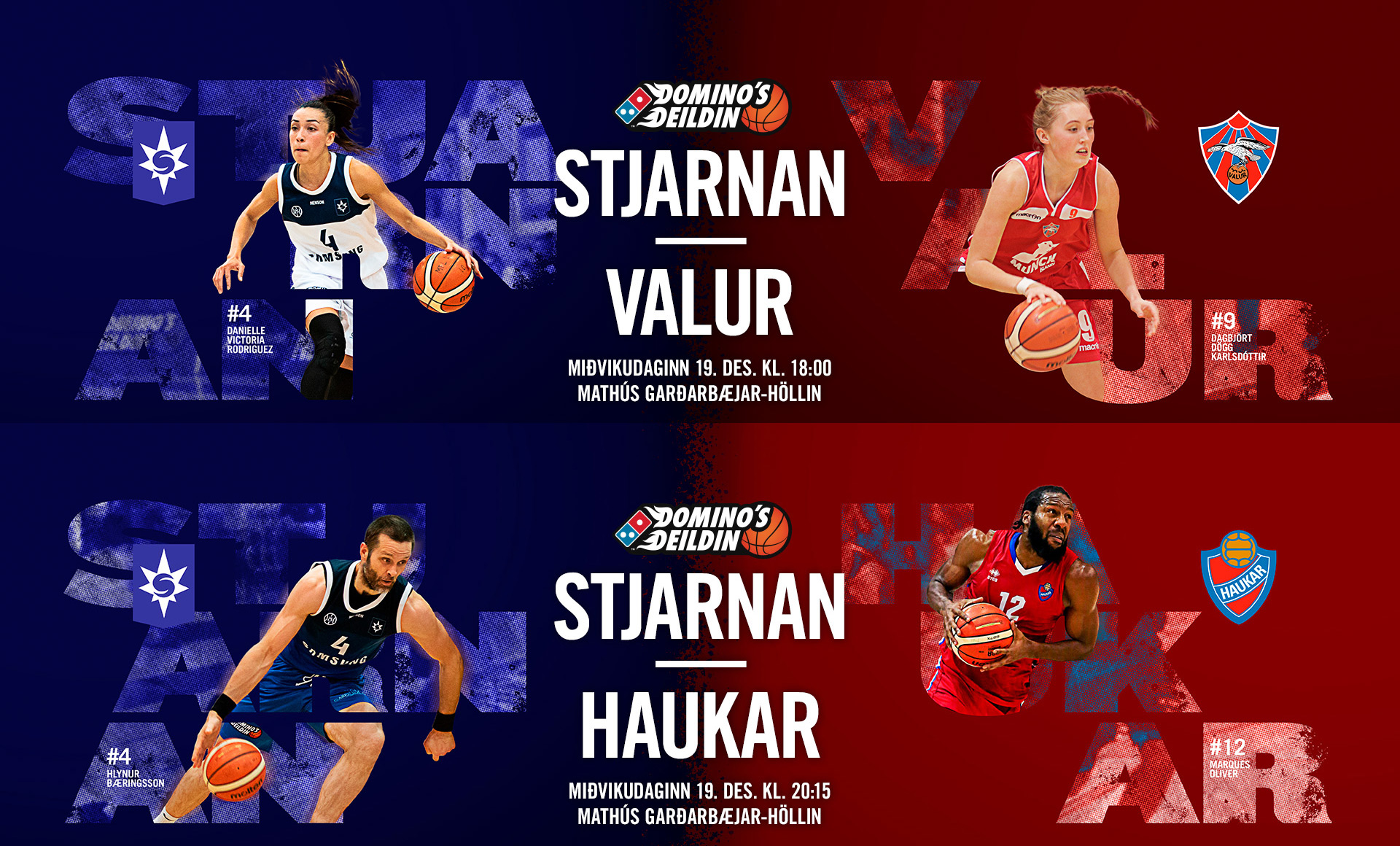 Domino's deildirnar: Tvíhöfði í Garðabæ · Báðir sýndir beint á Stöð 2 Sport