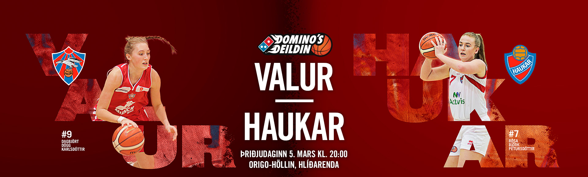 Domino's deild kvenna í kvöld · Valur-Haukar kl. 20:00