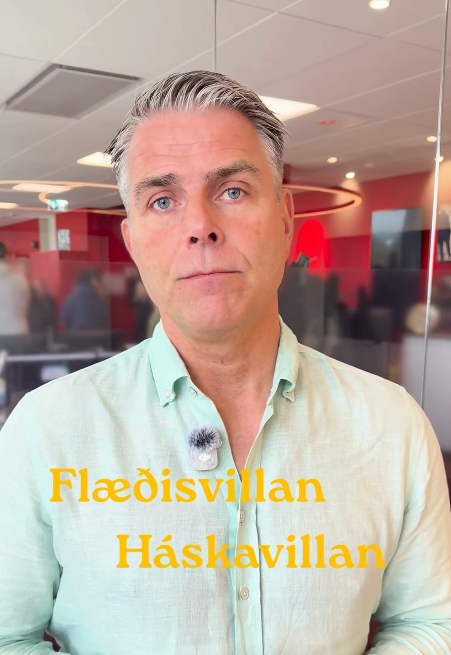 Mynd með frétt