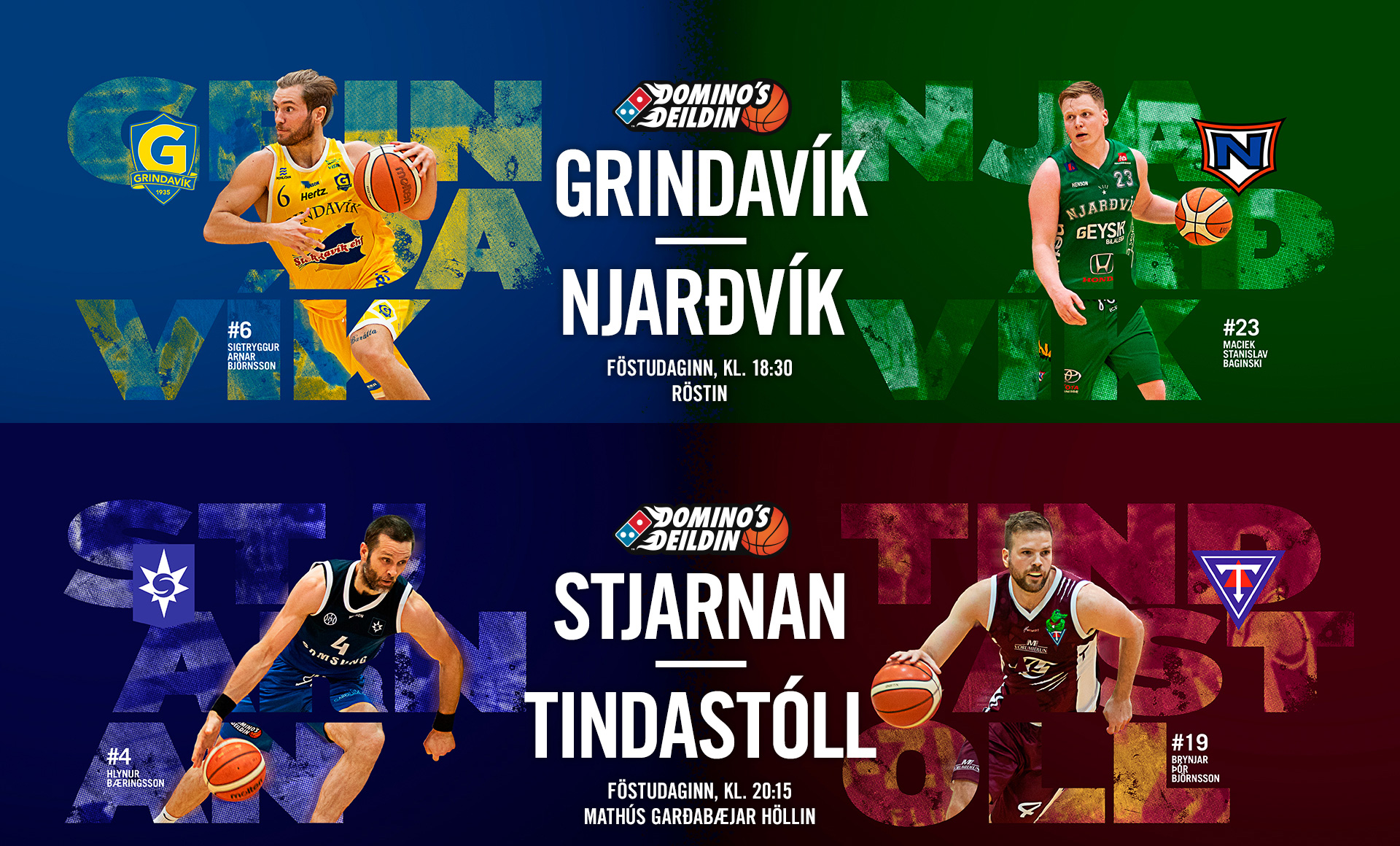 Domino's deild karla í kvöld · 2 leikir í beinni á Stöð 2 Sport