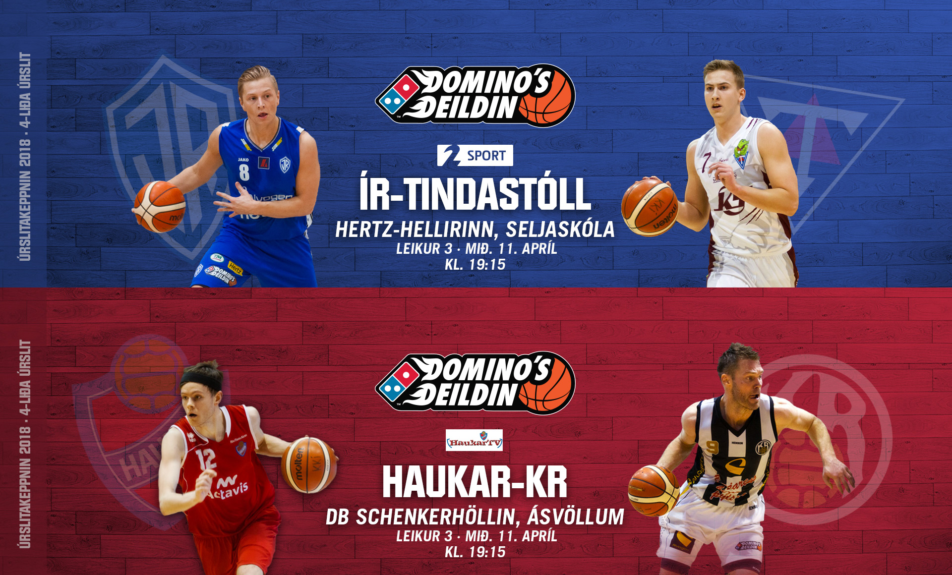 Domino's deild karla: Undanúrslit - Leikir 3 í kvöld