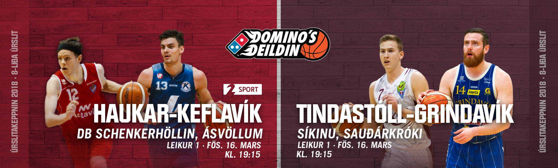 Domino's deild karla · 2 leikir í 8-liða úrslitunum í kvöld