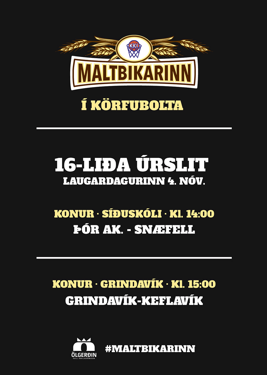 Maltbikarinn · 16-liða úrslit kvenna í dag