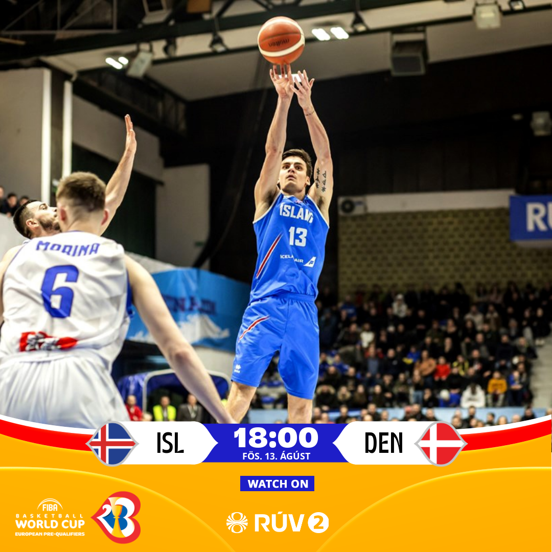 Landslið karla: ÍSLAND-DANMÖRK í kvöld kl 18:00 · Beint á RÚV2