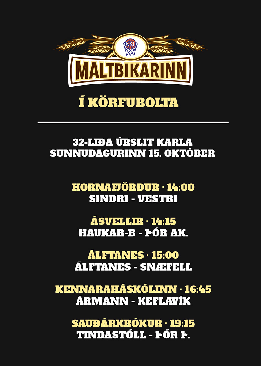 Maltbikarinn í dag og kvöld