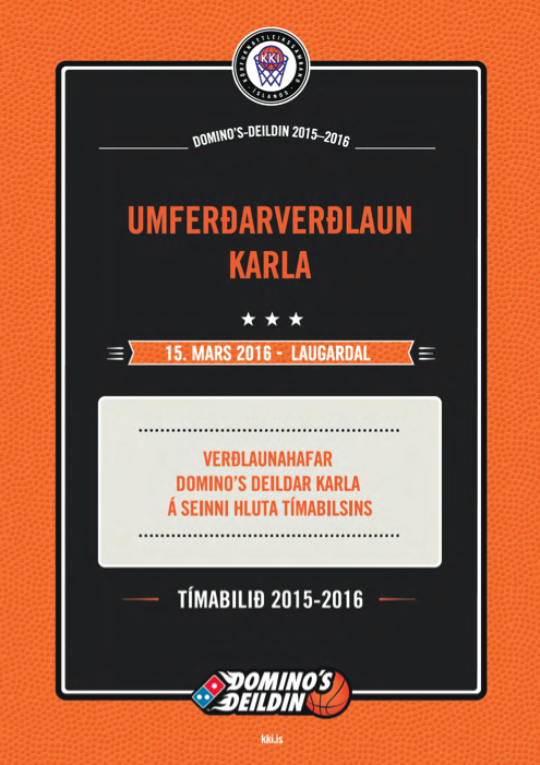 Upplýsingahefti fyrir umferðarverðlaun í seinni hlutanum og úrslitakeppni karla