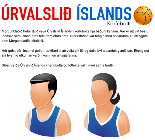 Mynd með frétt