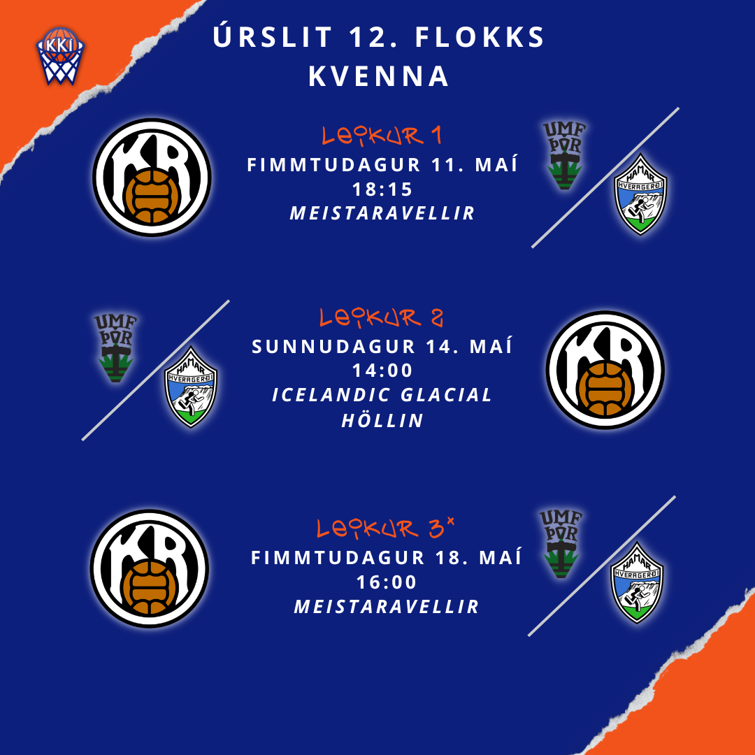 Úrslitaviðureign 12. flokks kvenna hefst í dag