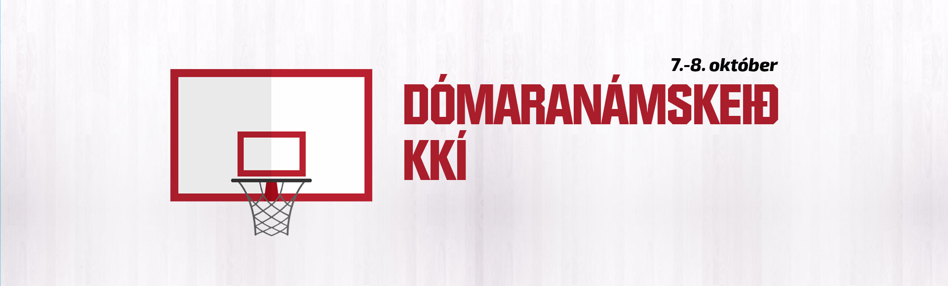 Dómaranámskeið 7.-8. október