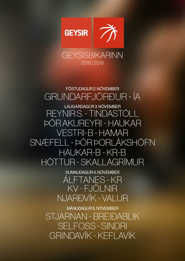 Geysisbikarinn · Leikir dagsins laugardaginn 3. nóvember
