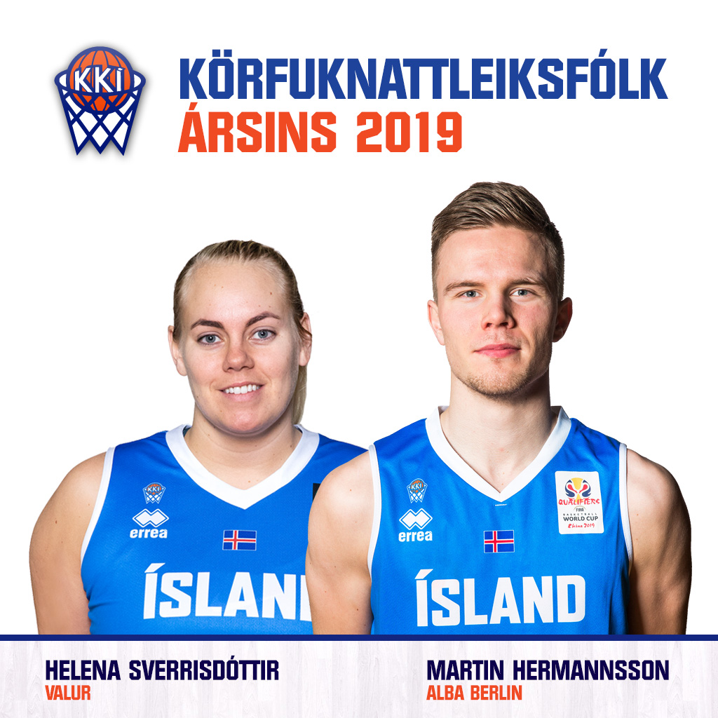 Körfuknattleiksfólk ársins 2019 · Helena og Martin